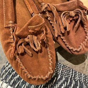 Minelli Tan Suede Loafers